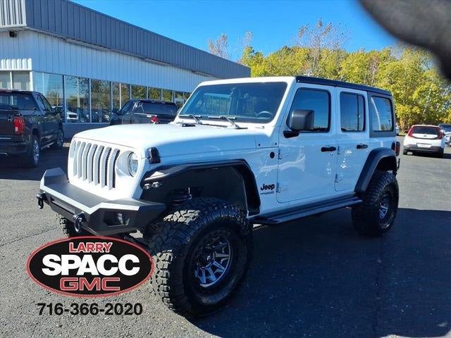 2022 Jeep Wrangler Unlimited Sport S in White — front three-quarter view