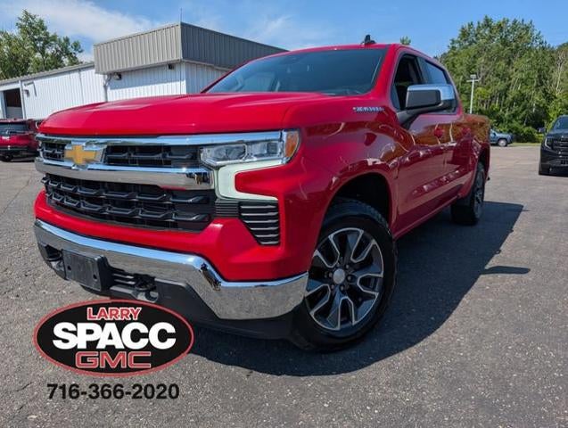 2022 Chevrolet Silverado 1500 LT (2FL) in Red Hot — front three-quarter view