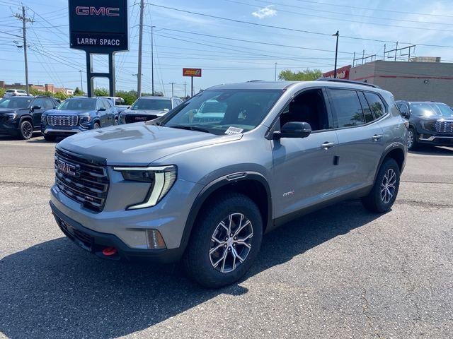 2026 GMC Acadia AT4 in Sterling Metallic — front three-quarter view