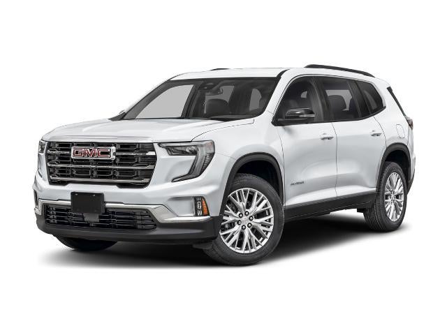 2026 GMC Acadia Denali in Downpour Metallic — front three-quarter view